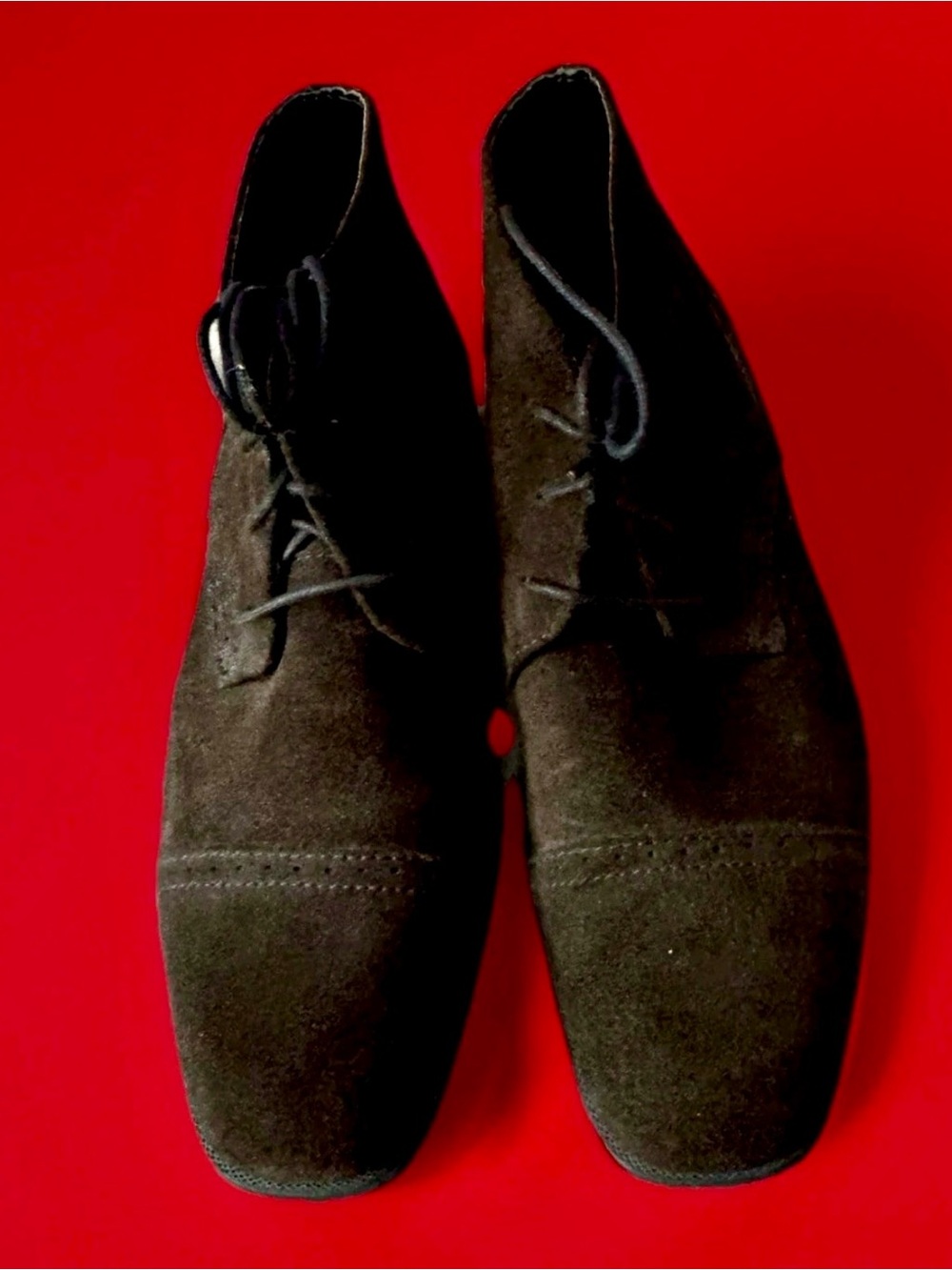 Calvin Klein Ernst Dark Brown Suede Chukka Boots Men’s Sz 7 Dress/Casual Lace-Up